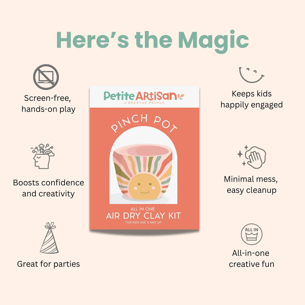 Kids DIY Clay Kit — Make and Paint Your Own Trinket Dishes - Birthday Party Supplies - Fun Summer Activity - Rainy Day Activity