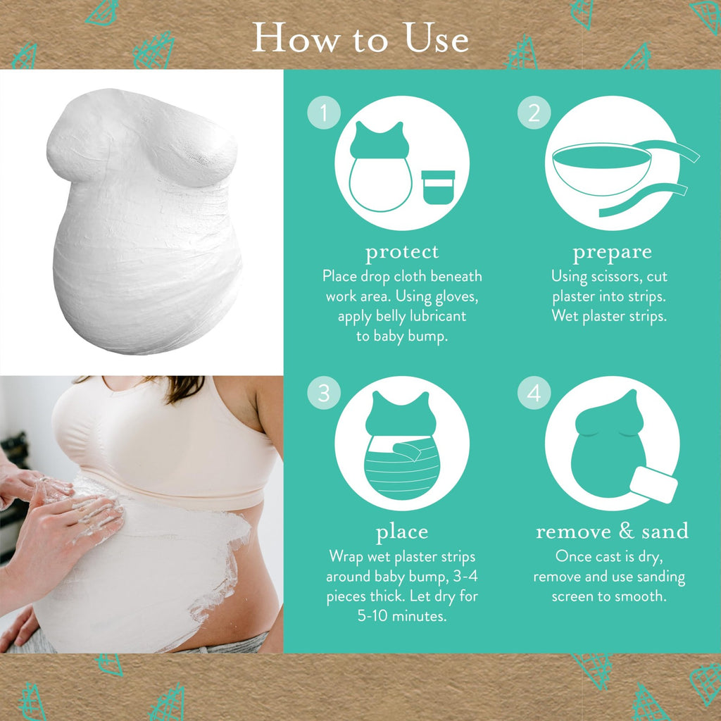 Belly Casting Kit, Pregnancy Keepsake Making Kit, Easy DIY Plaster Cast Baby ...