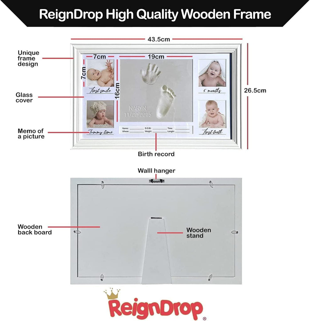 Baby Footprint and Handprint Picture Frame Kit - Lifecast