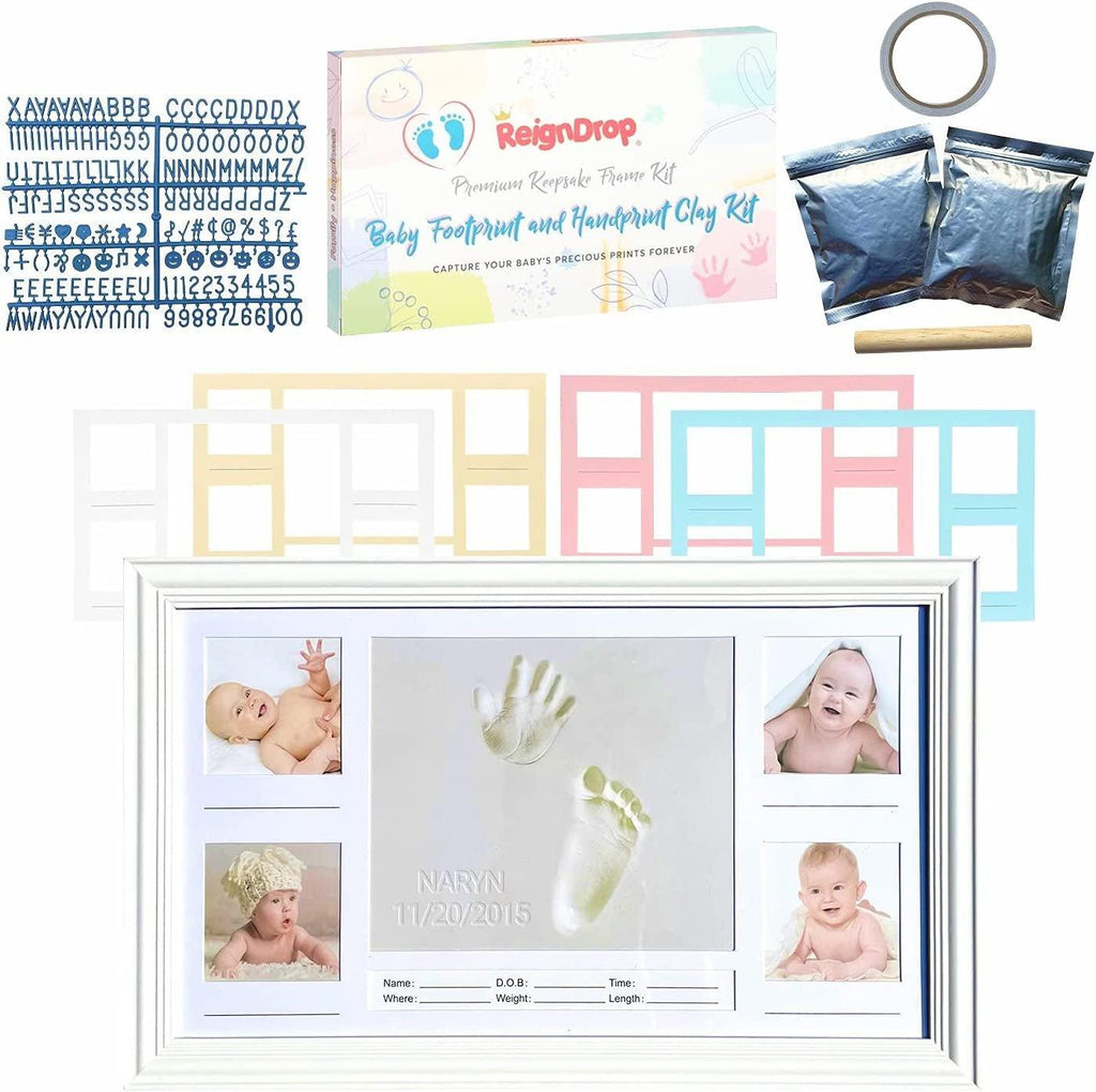 Baby Footprint and Handprint Picture Frame Kit - Lifecast