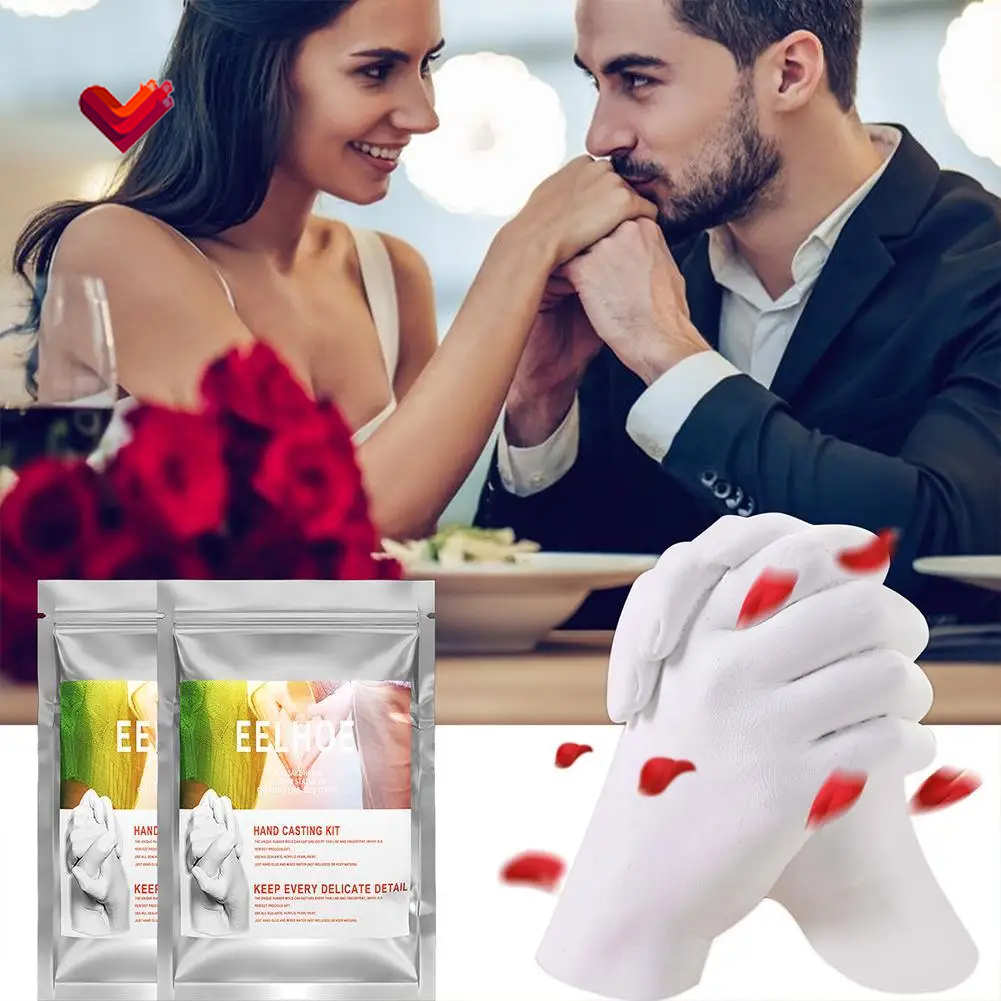 3D Hands Mold Casting 50G Kit Clone Powder Model Powder Set Model Foot Couple Valentine'S Print Baby DIY 3D Model Hand Day I5Z8