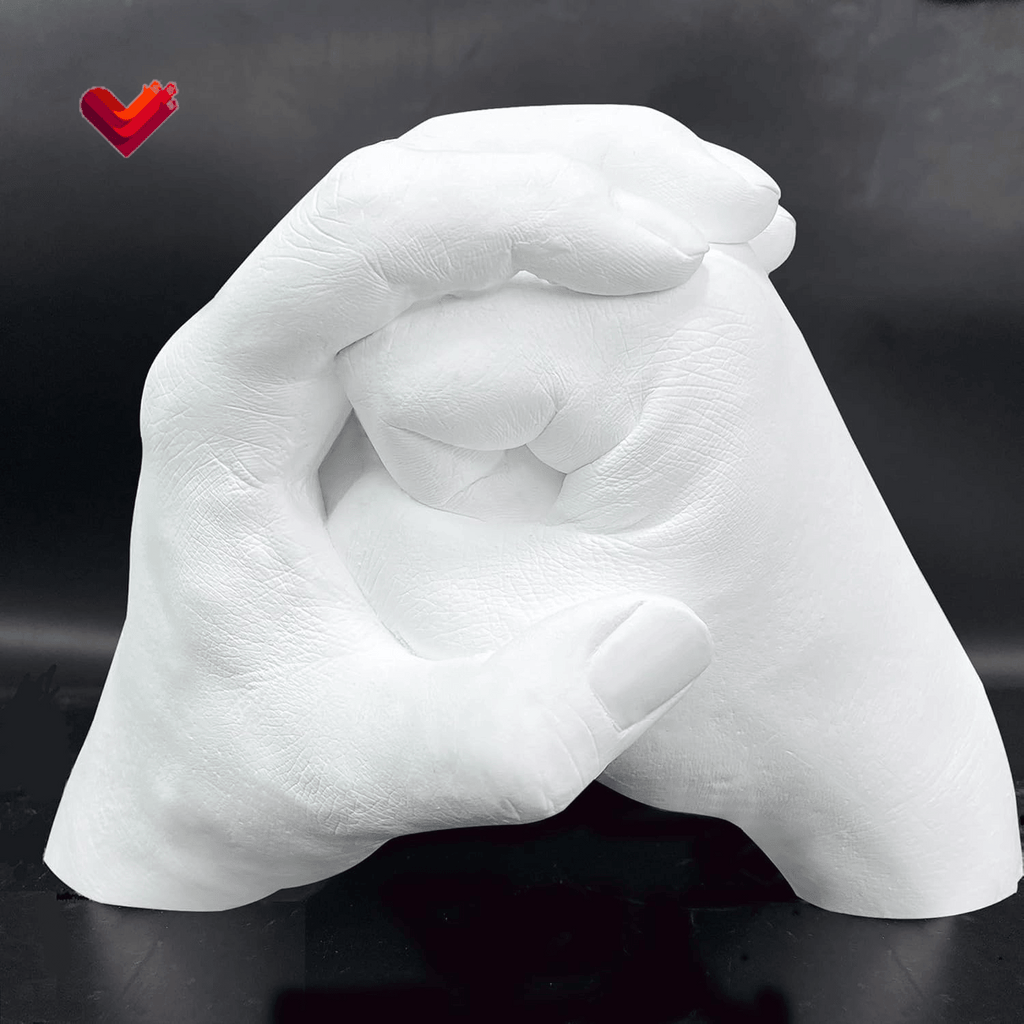 Hand Casting Kit Couples & Keepsake Hand Mold Kit Couples for Holiday Activities, Molding Kits for Adults, Child, Wedding, Friends, Plaster Hand Mold Casting Kit