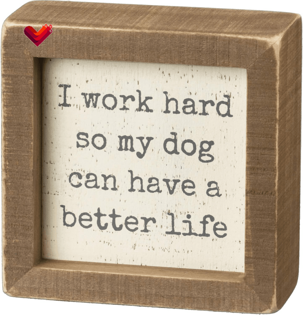 Hand-Lettered Slat Box Sign, We'Re Dog People